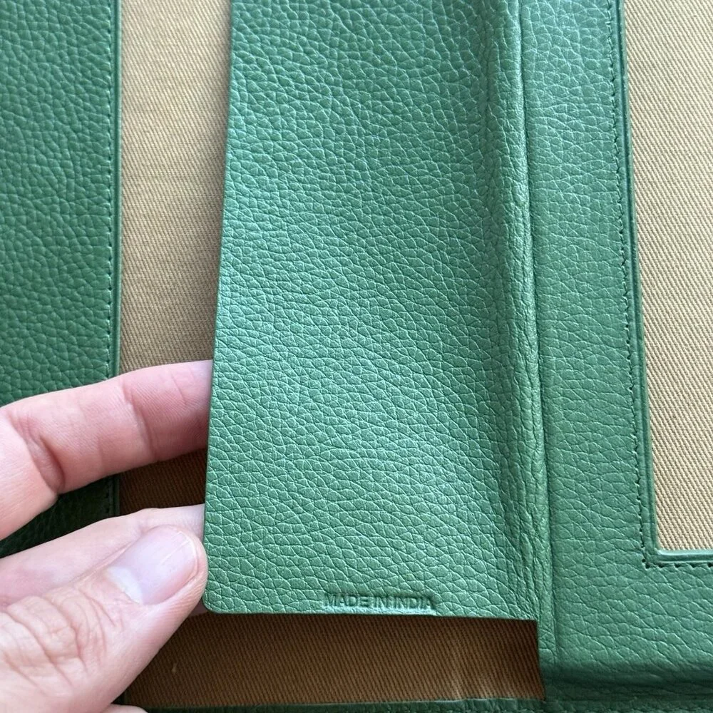 Polo Ralph Lauren Leather‎ Green Case For Ipad Or Tablet Media Case Embossed NWT